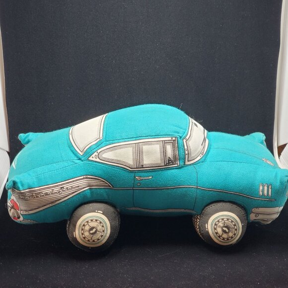 Vintage Dreamwheels Chevy Bel Air Car Plush Pillow Stuffed Toy Blue 1985 - Picture 3 of 16